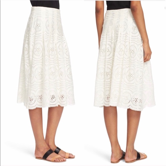 Joie Dresses & Skirts - Joie Crista Eyelet Lace Midi Cotton Skirt NWT